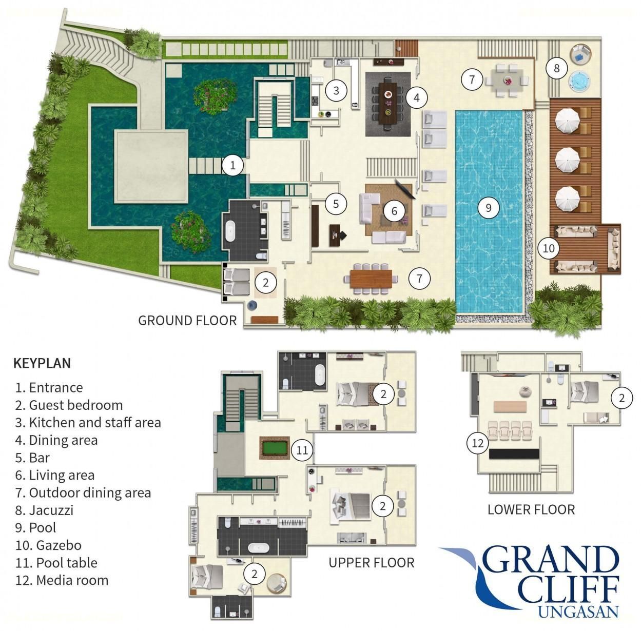Villa Grand Cliff Ungasan Plan